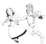 Dancers - Pen and Ink