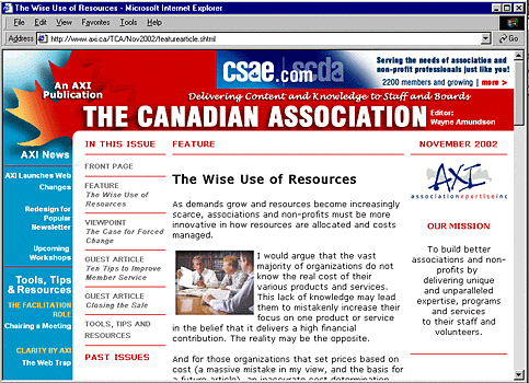 The Canadian Association e-Newsletter